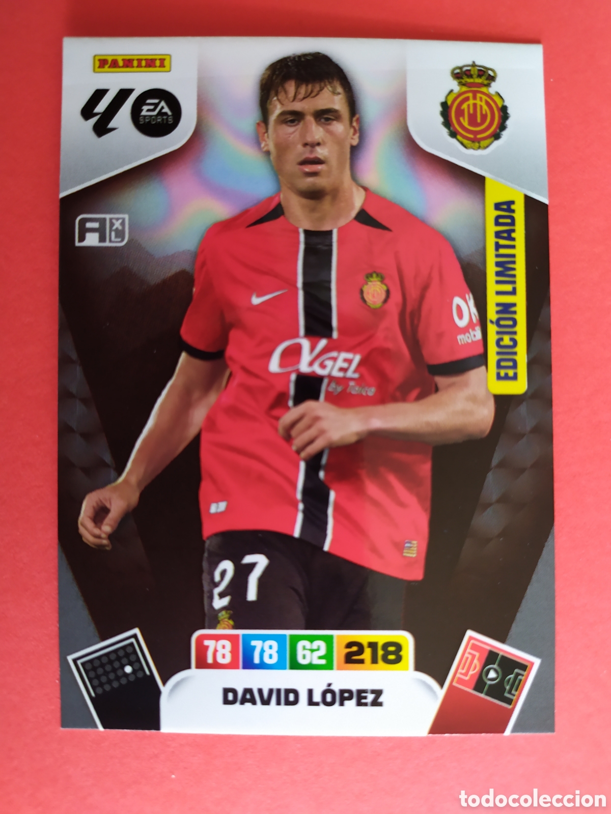 Cromos de F&uacute;tbol: DAVID L&Oacute;PEZ MALLORCA EDICI&Oacute;N LIMITADA ADRENALYN XL 25 26 PANINI