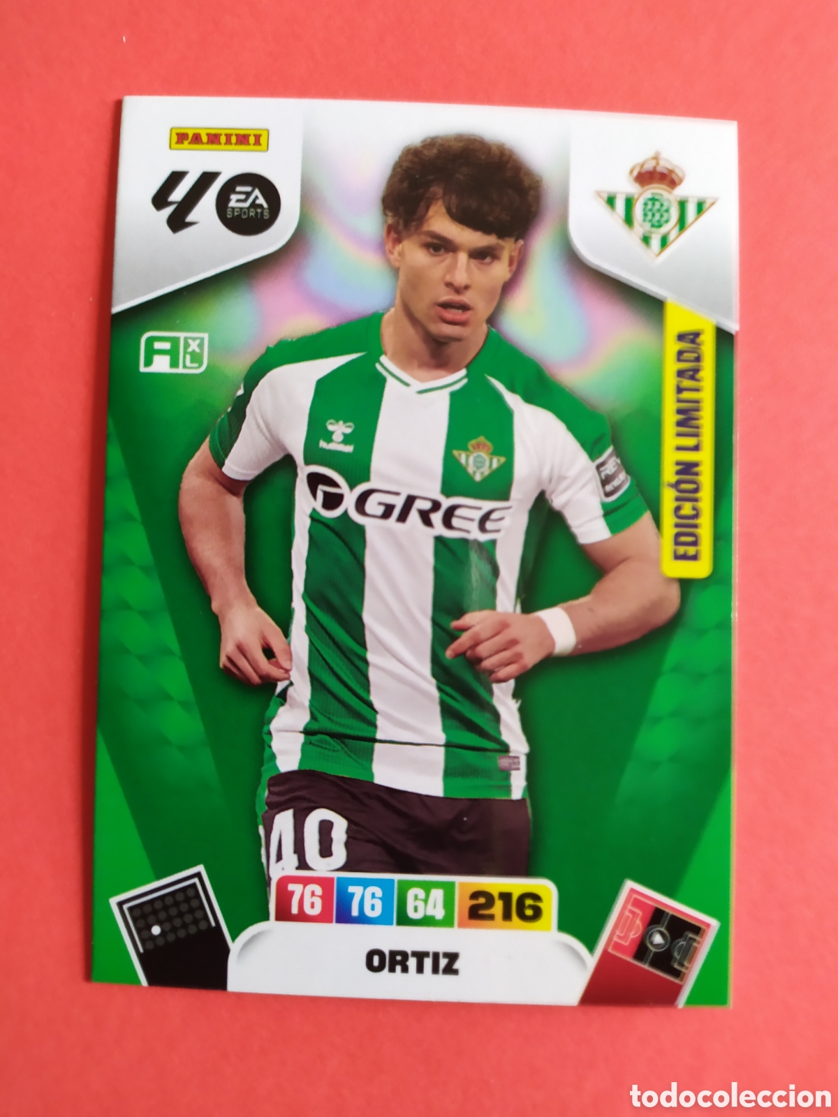 Cromos de F&uacute;tbol: ORTIZ REAL BETIS EDICI&Oacute;N LIMITADA ADRENALYN XL 25 26 PANINI