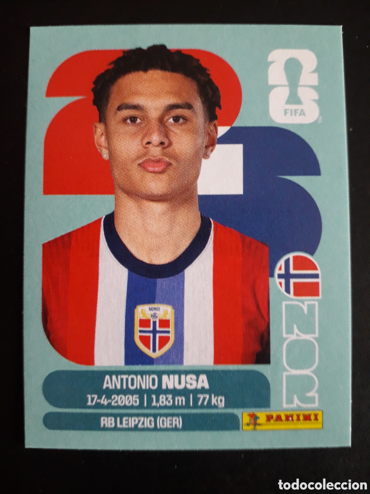 Cromos de F&uacute;tbol: NUSA NORUEGA NOR 19 MUNDIAL F&Uacute;TBOL 2026 FIFA WORLD CUP PANINI SIN PEGAR PEDIDO M&Iacute;NIMO 3&euro;