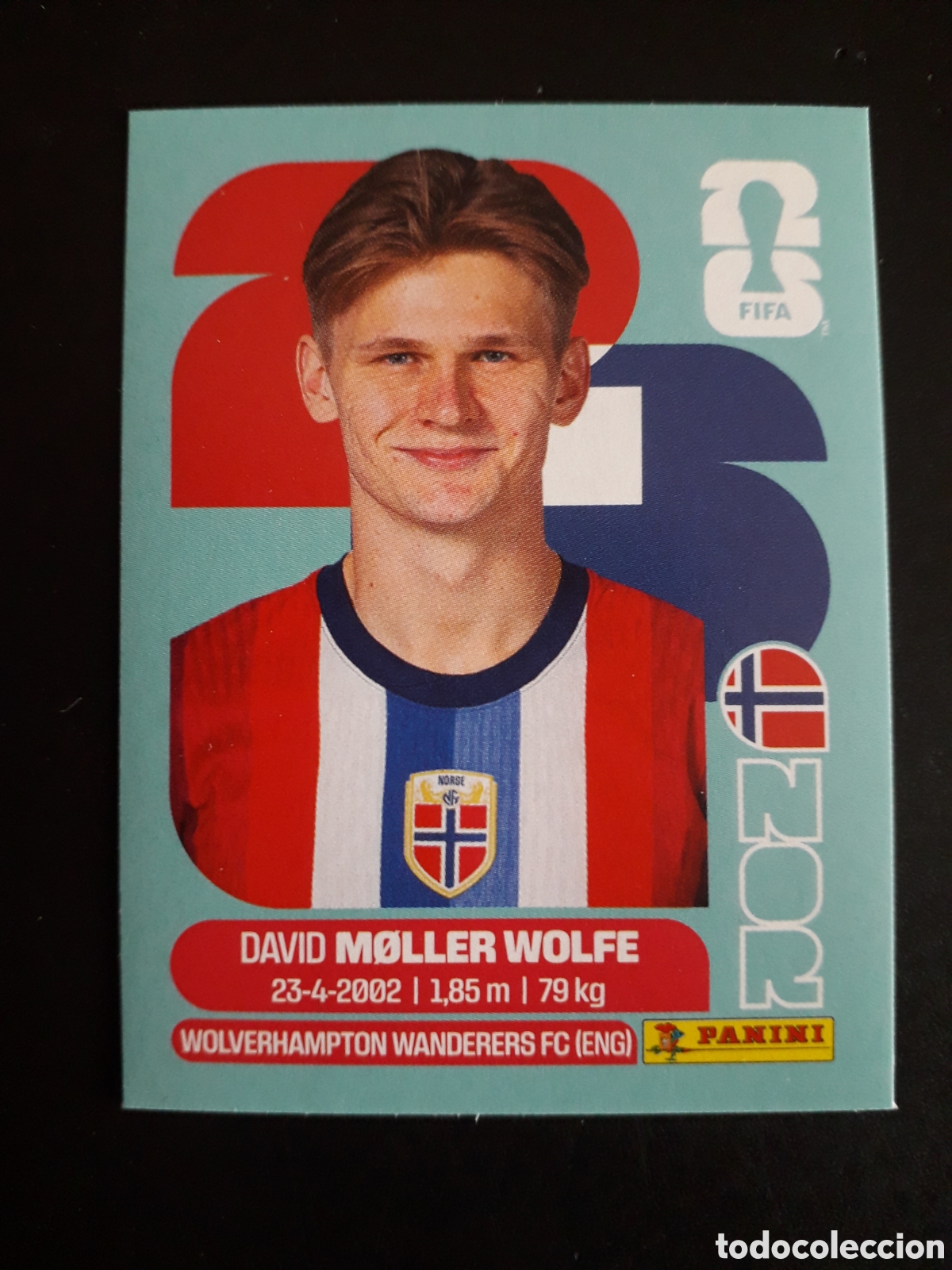 Cromos de F&uacute;tbol: M&Oslash;LLER WOLFE NORUEGA NOR 7 MUNDIAL F&Uacute;TBOL 2026 FIFA WORLD CUP PANINI SIN PEGAR PEDIDO M&Iacute;NIMO 3&euro;.