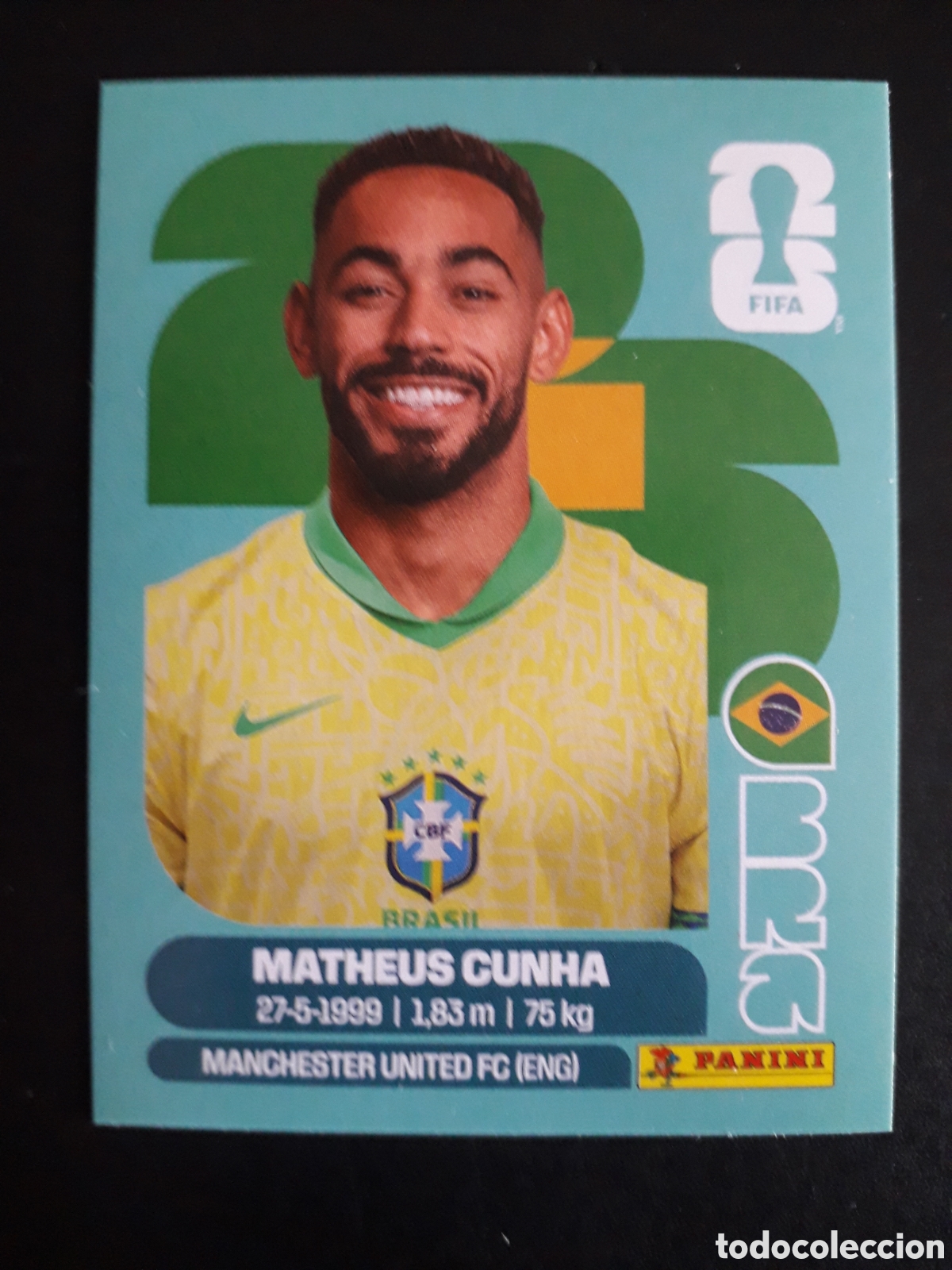Cartes &agrave; collectionner de Football: MATHEUS CUNHA BRASIL BRA 17 MUNDIAL F&Uacute;TBOL 2026 FIFA WORLD CUP PANINI SIN PEGAR PEDIDO M&Iacute;NIMO 3&euro;