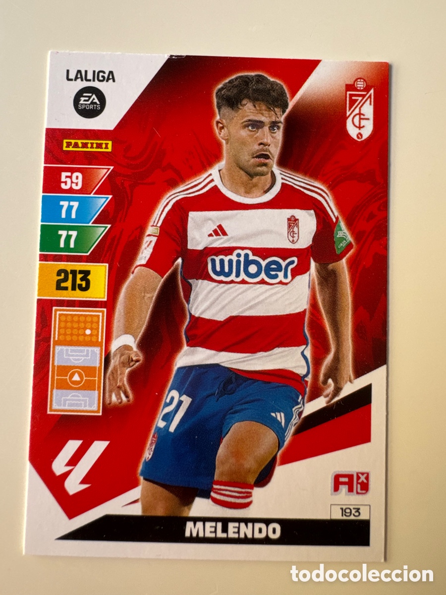 Cromos de F&uacute;tbol: PANINI ADRENALYN XL La Liga 2023 2024 23 24 &Oacute;scar Melendo Granada CF N&ordm; 193