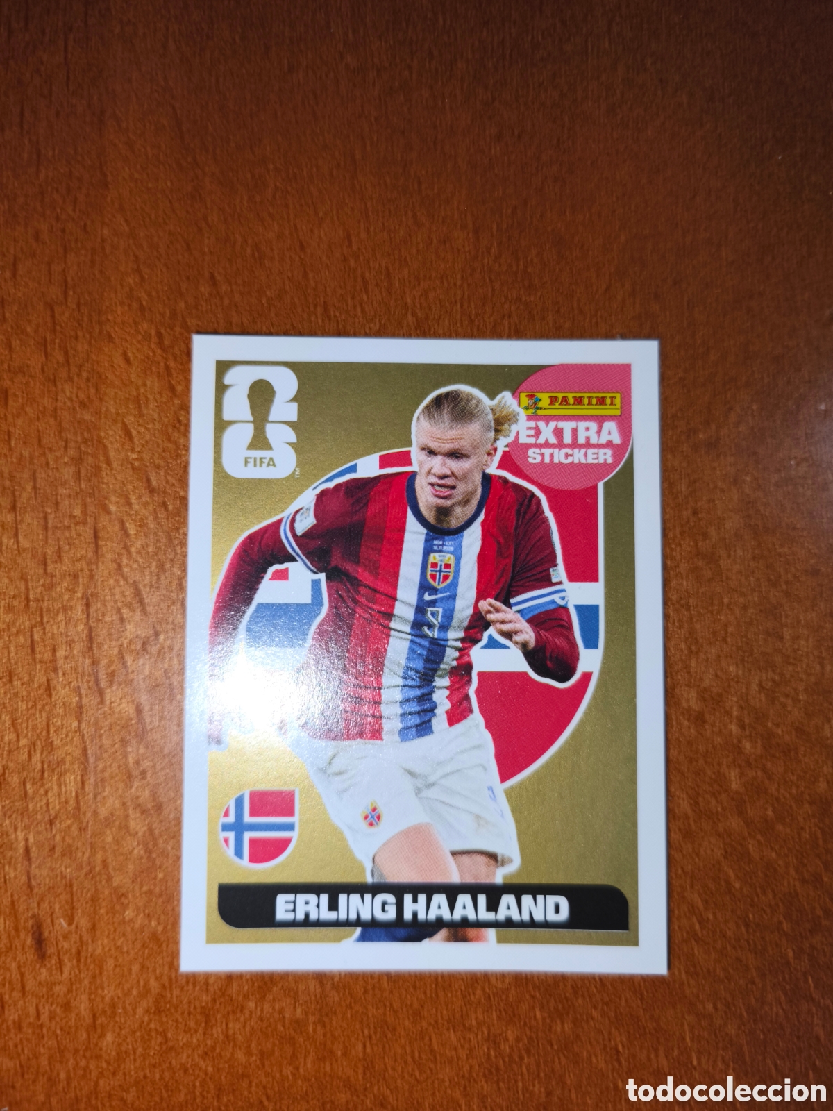 Cromos de F&uacute;tbol: Erling Haaland EXTRA STICKER ORO Fifa World Cup 2026 Noruega