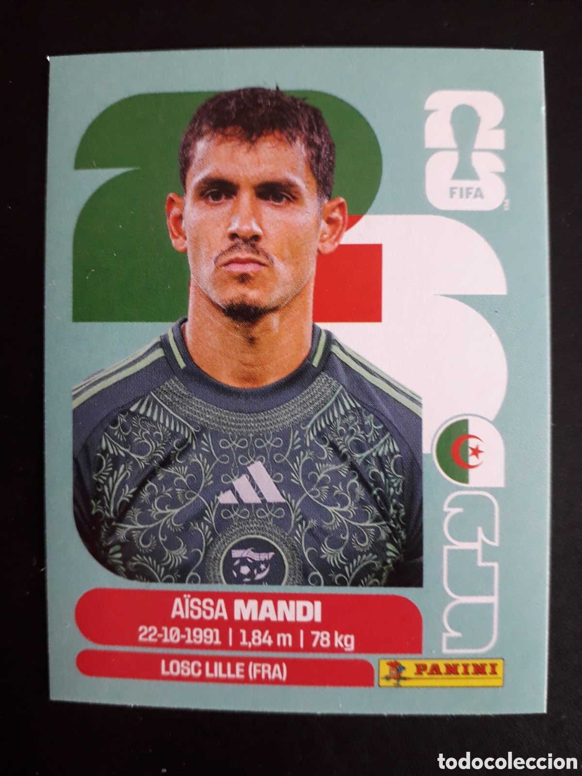Football Stickers: MANDI ARGELIA ALG 7 MUNDIAL F&Uacute;TBOL 2026 FIFA WORLD CUP PANINI SIN PEGAR PEDIDO M&Iacute;NIMO 3&euro;.