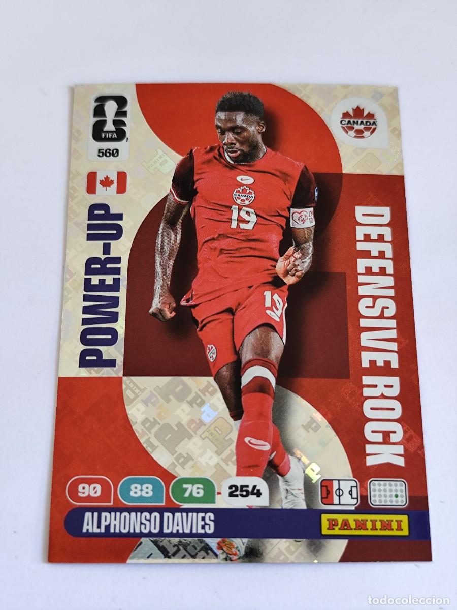 Cromos de F&uacute;tbol: FIFA WORLD CUP 2026 PANINI ADRENALYN XL 560 ALPHONSO DAVIES - POWER UP DEFENSIVE ROCK CANAD&Aacute;