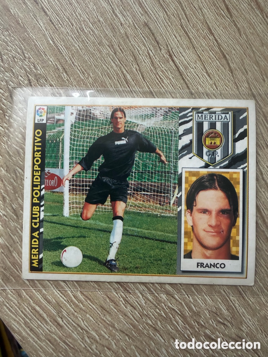 Fu&szlig;ball-Sticker: LIGA 97 98 - Franco - M&eacute;rida - Coloca Dif&iacute;cil - Ediciones Este