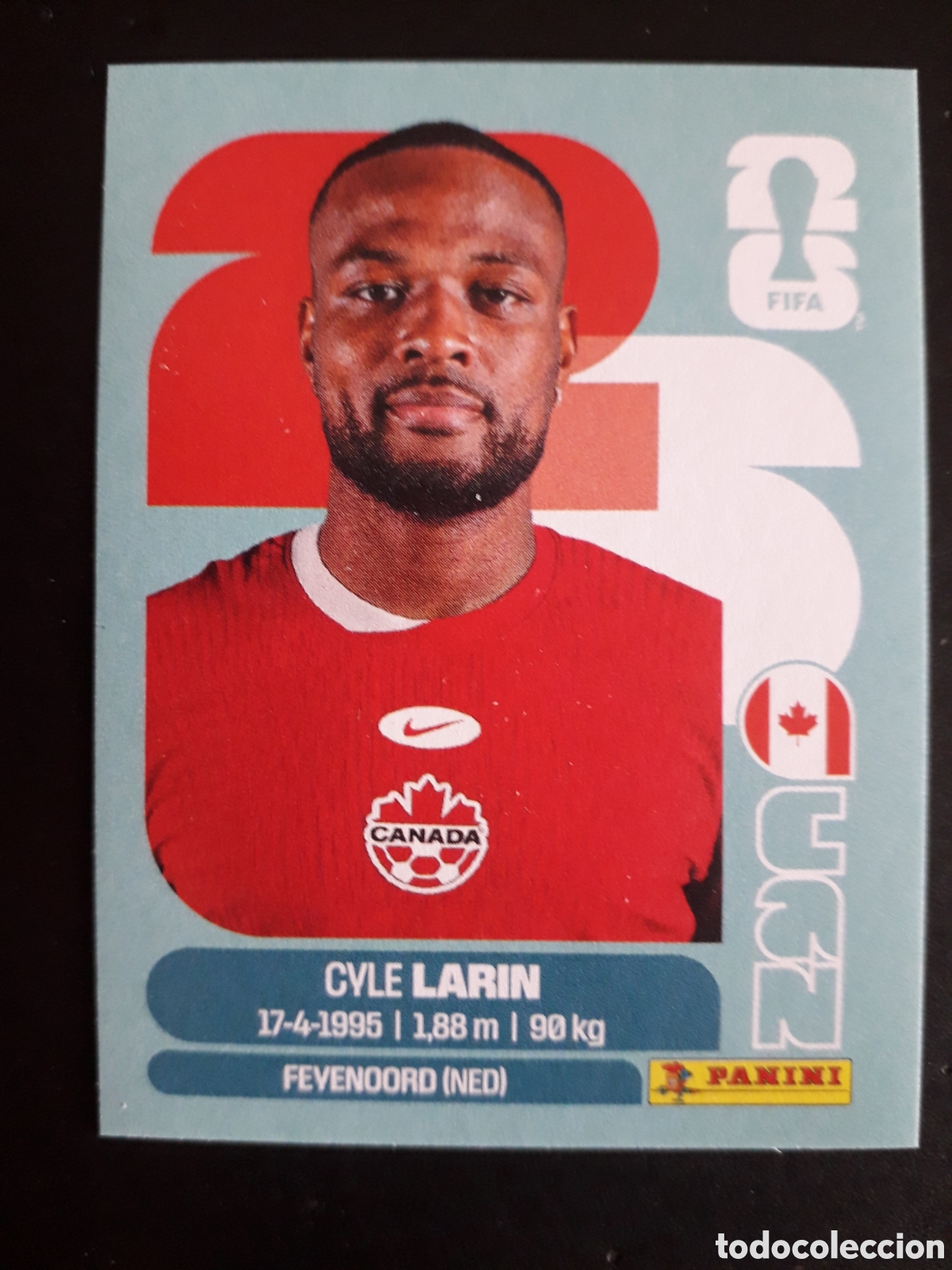 Cromos de F&uacute;tbol: LARIN CANAD&Aacute; CAN 19 MUNDIAL F&Uacute;TBOL 2026 FIFA WORLD CUP PANINI SIN PEGAR PEDIDO M&Iacute;NIMO 3&euro;.