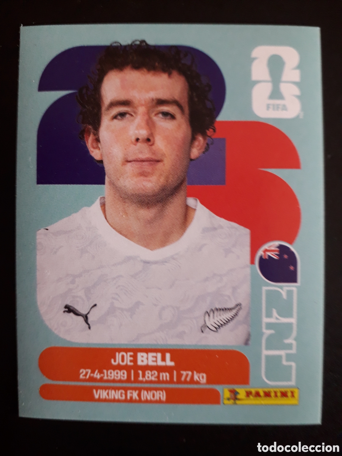 Cromos de F&uacute;tbol: BELL NUEVA ZELANDA NZL 10 MUNDIAL F&Uacute;TBOL 2026 FIFA WORLD CUP PANINI SIN PEGAR PEDIDO M&Iacute;NIMO 3&euro;