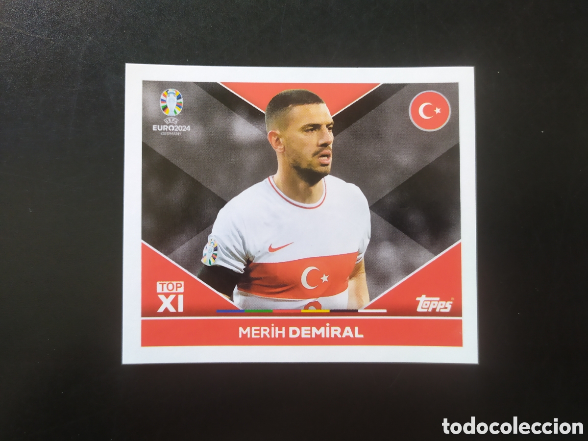 Cromos de F&uacute;tbol: UEFA EURO 2024 Germany stickers topps Demiral TUR TOP 1 Turquia