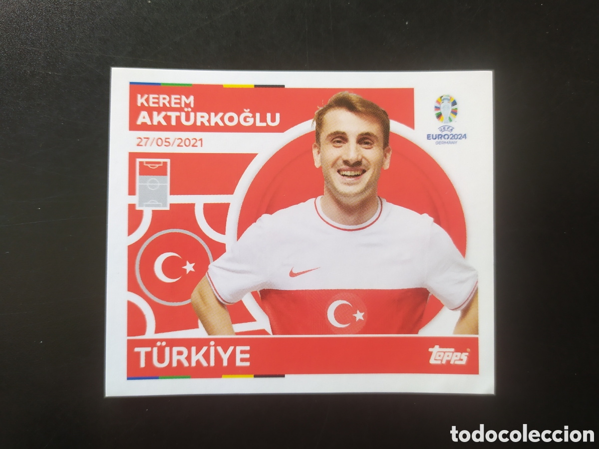 Cromos de F&uacute;tbol: UEFA EURO 2024 Germany stickers topps Akturkoglu TUR 18 Turquia