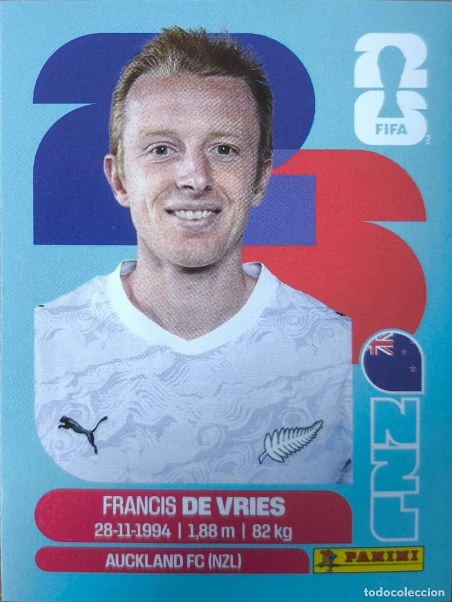 Cromos de F&uacute;tbol: FUTBOL - PANINI - MUNDIAL 2026 - FIFA WORLD CUP 2026 - NUEVA ZELANDA - NWZ 8 - FRANCIS DE VRIES