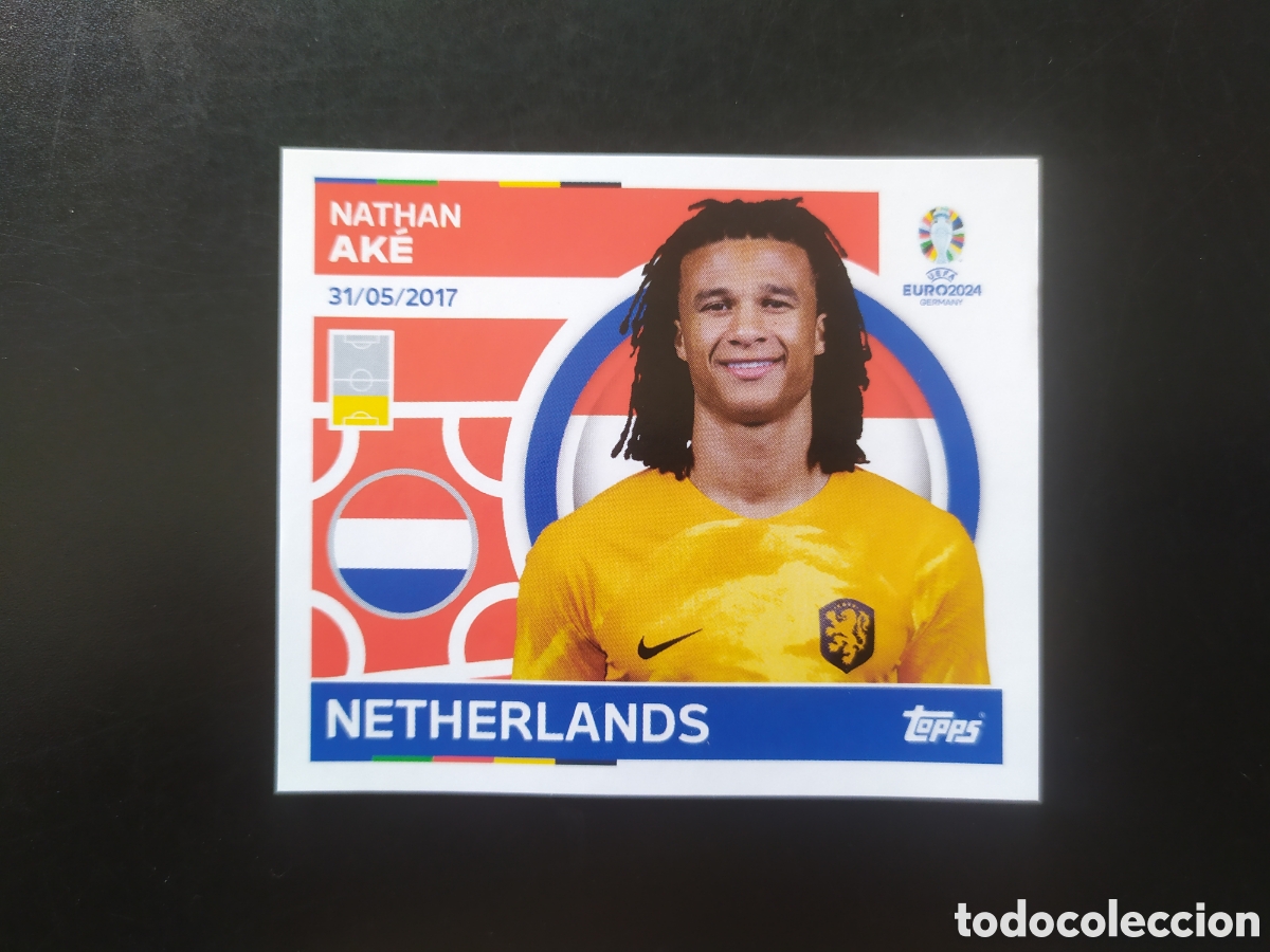 Figurine di Calcio: UEFA EURO 2024 Germany stickers topps Ake NED 12 Holanda