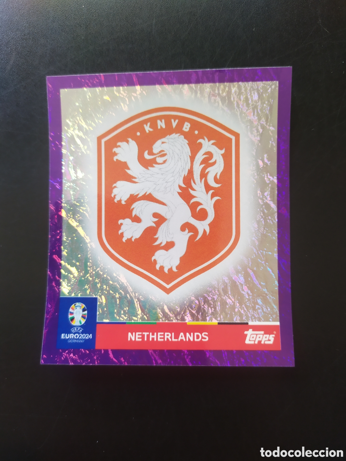 Cromos de F&uacute;tbol: UEFA EURO 2024 Germany stickers topps escudo paralelo NED 1 Holanda