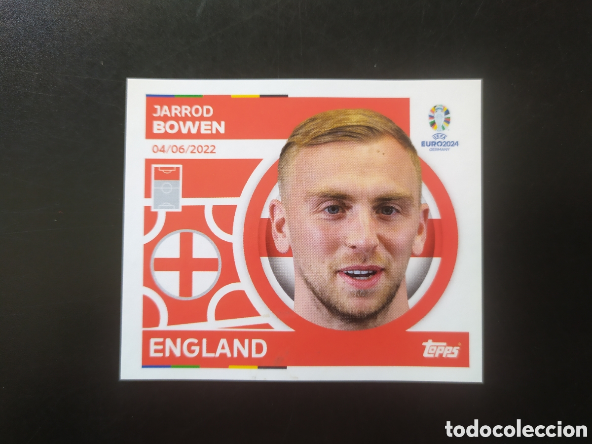 Cromos de F&uacute;tbol: UEFA EURO 2024 Germany stickers topps Bowen ENG 18 Inglaterra