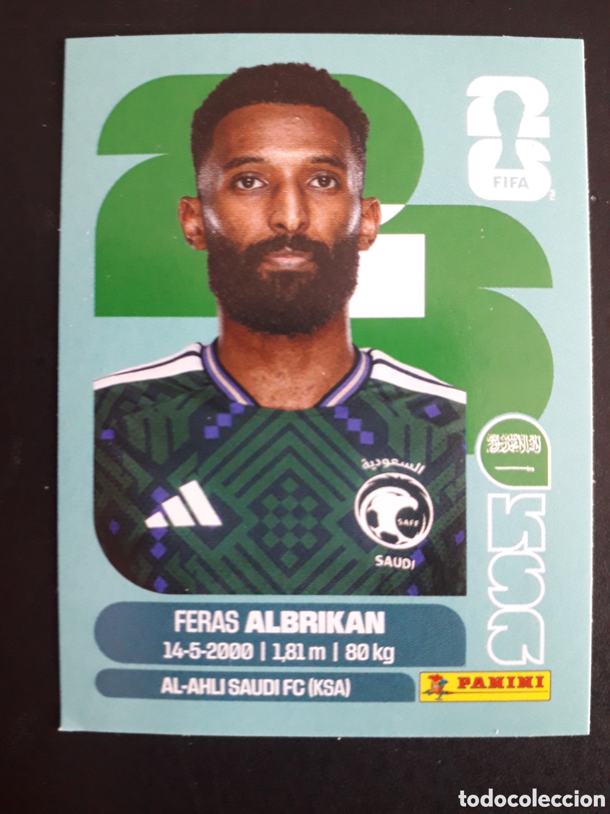 Cromos de F&uacute;tbol: ALBRIKAN ARABIA SAUD&Iacute; KSA 18 MUNDIAL F&Uacute;TBOL 2026 FIFA WORLD CUP PANINI SIN PEGAR PEDIDO M&Iacute;NIMO 3&euro;
