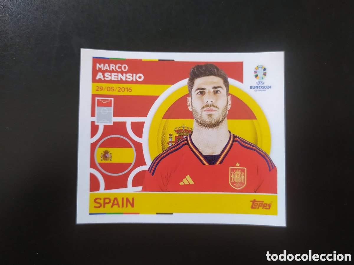 Cromos de F&uacute;tbol: UEFA EURO 2024 Germany stickers topps Marco Asensio ESP 17 Espa&ntilde;a