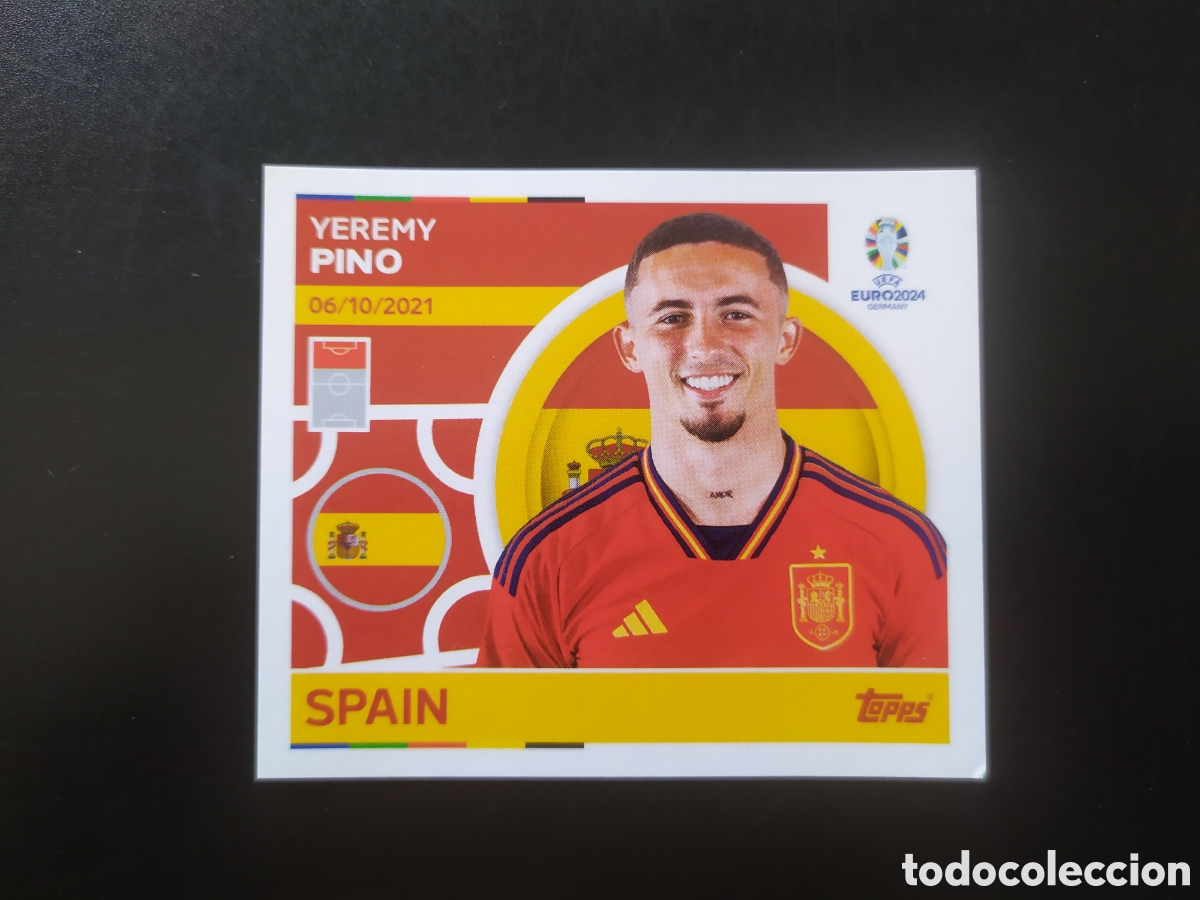 Cromos de F&uacute;tbol: UEFA EURO 2024 Germany stickers topps Yeremy Pino ESP 18 Espa&ntilde;a