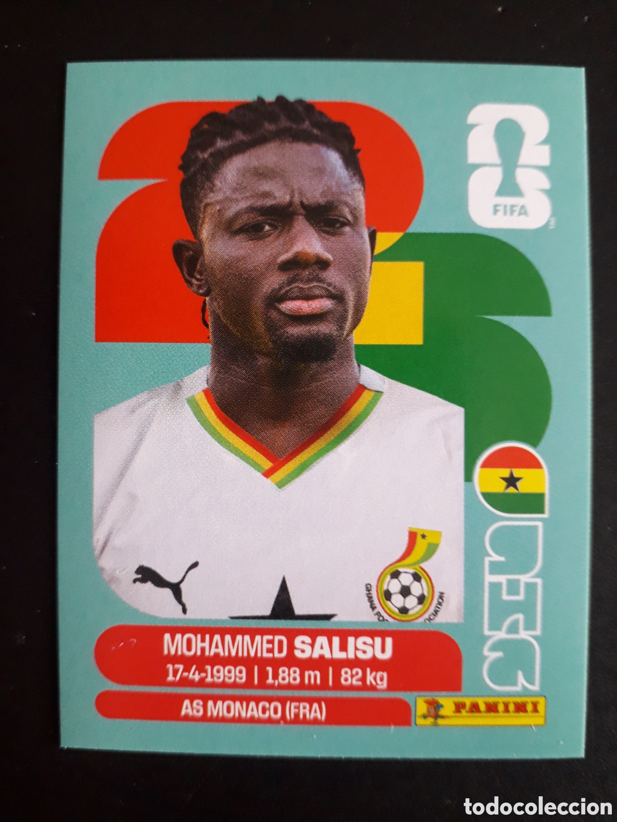 Cromos de F&uacute;tbol: SALISU GHANA GHA 4 MUNDIAL F&Uacute;TBOL 2026 FIFA WORLD CUP PANINI SIN PEGAR PEDIDO M&Iacute;NIMO 3&euro;.