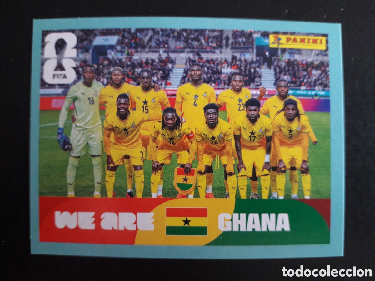Cromos de F&uacute;tbol: EQUIPO GHANA GHA 13 MUNDIAL F&Uacute;TBOL 2026 FIFA WORLD CUP PANINI SIN PEGAR PEDIDO M&Iacute;NIMO 3&euro;