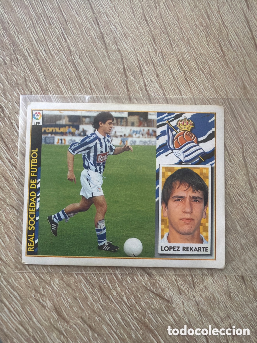 Fu&szlig;ball-Sticker: LIGA 97 98 - L&oacute;pez Rekarte - Real Sociedad - Coloca Dif&iacute;cil - Ediciones Este