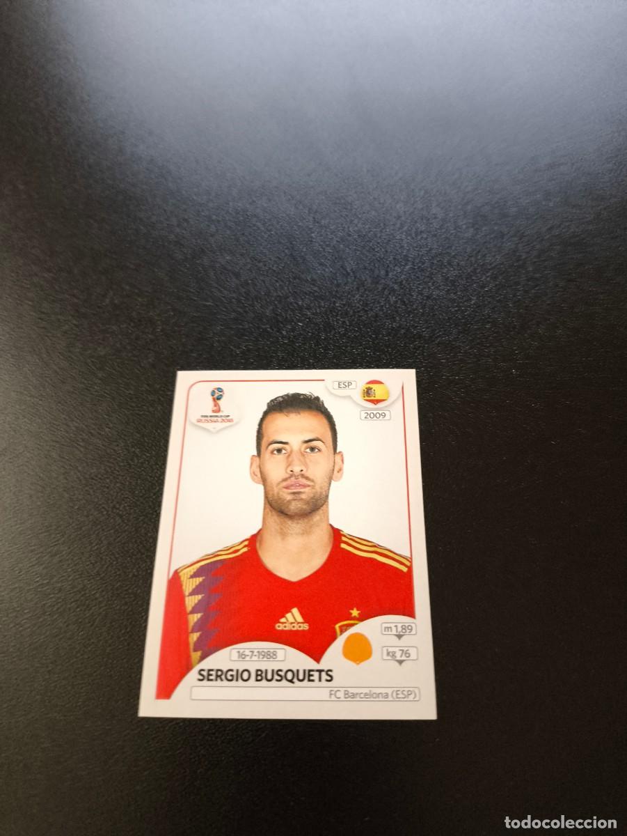 Cromos de F&uacute;tbol: 141 Sergio Busquets BARCELONA ESPA&Ntilde;A SIN PEGAR FIFA WORLD CUP MUNDIAL RUSIA 2018 NO LIGA ESTE