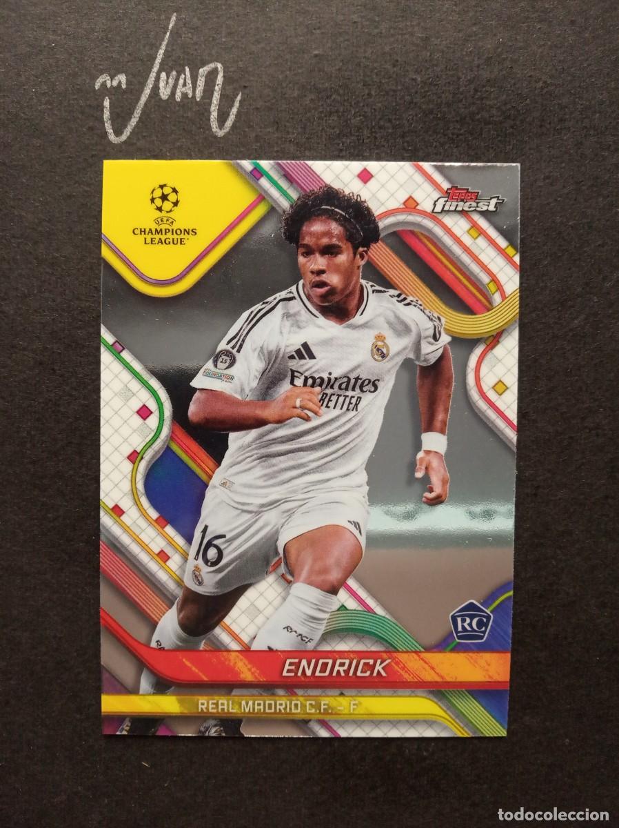 Cromos de F&uacute;tbol: N&ordm; 100 ROOKIE ENDRICK REAL MADRID BRASIL ⚽ TOPPS&reg; FINEST UEFA CHAMPIONS LEAGUE 2024 2025 24 25 NUEVO