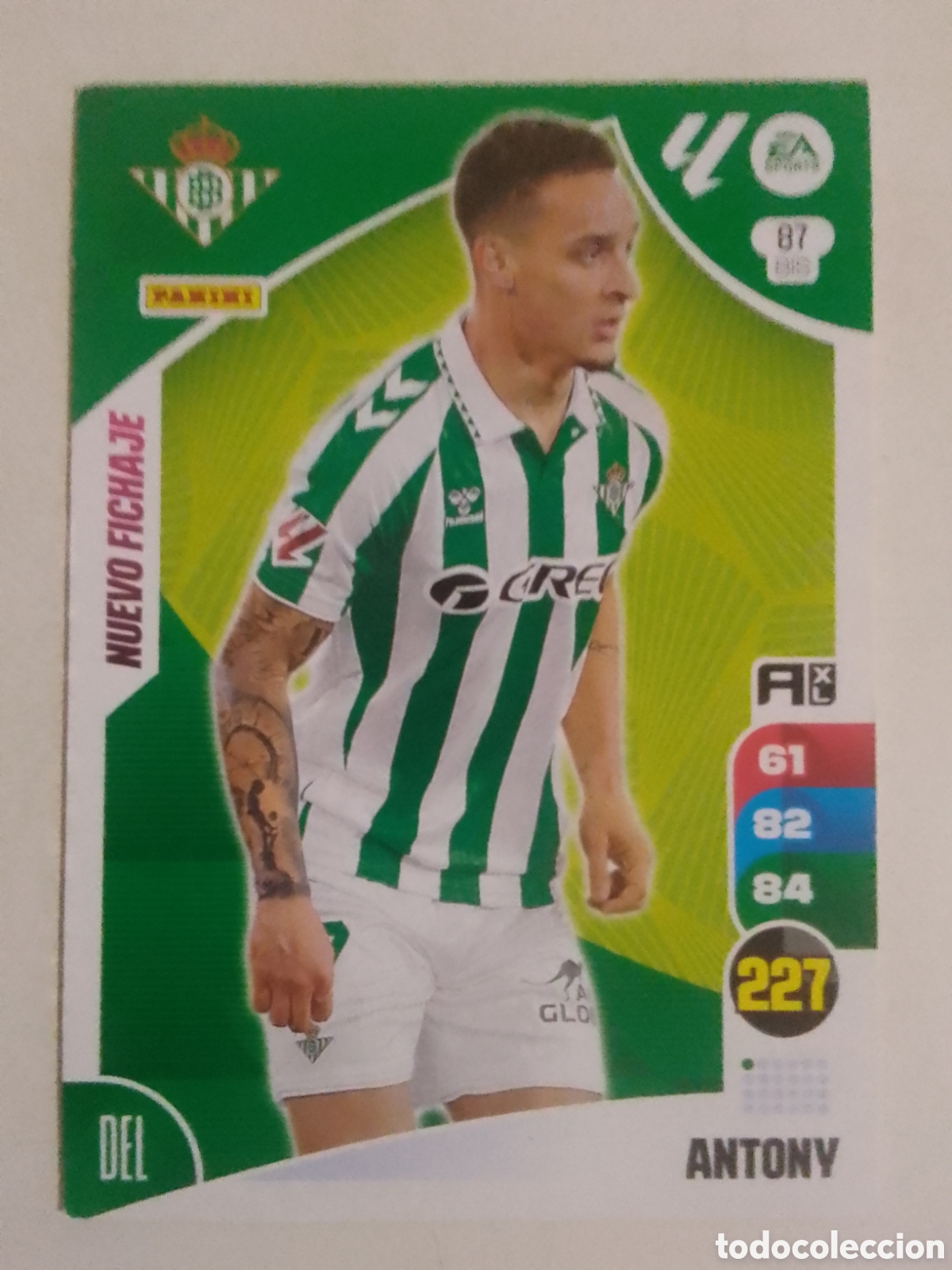 Cromos de F&uacute;tbol: Adrenalyn XL 2024-25 n&deg; 87 BIS Antony &bull; Betis. NUEVO FICHAJE
