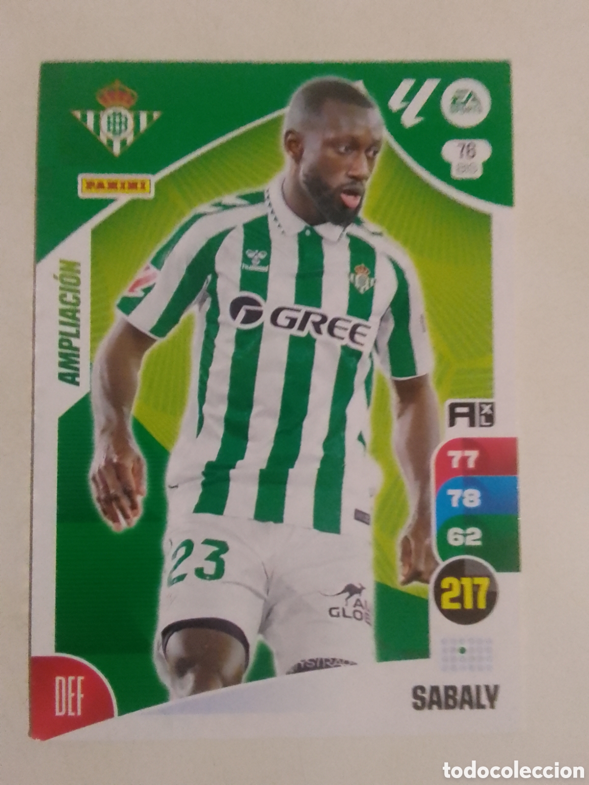Cromos de F&uacute;tbol: Adrenalyn XL 2024-25 n&deg; 76 BIS Sabaly &bull; Betis. AMPLIACI&Oacute;N.