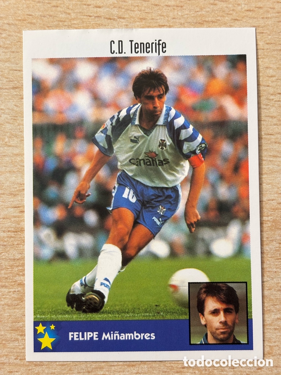 Cromos de F&uacute;tbol: # 104 Felipe Mi&ntilde;ambres CD Tenerife Mejores Equipos de Europa 97-98 Panini