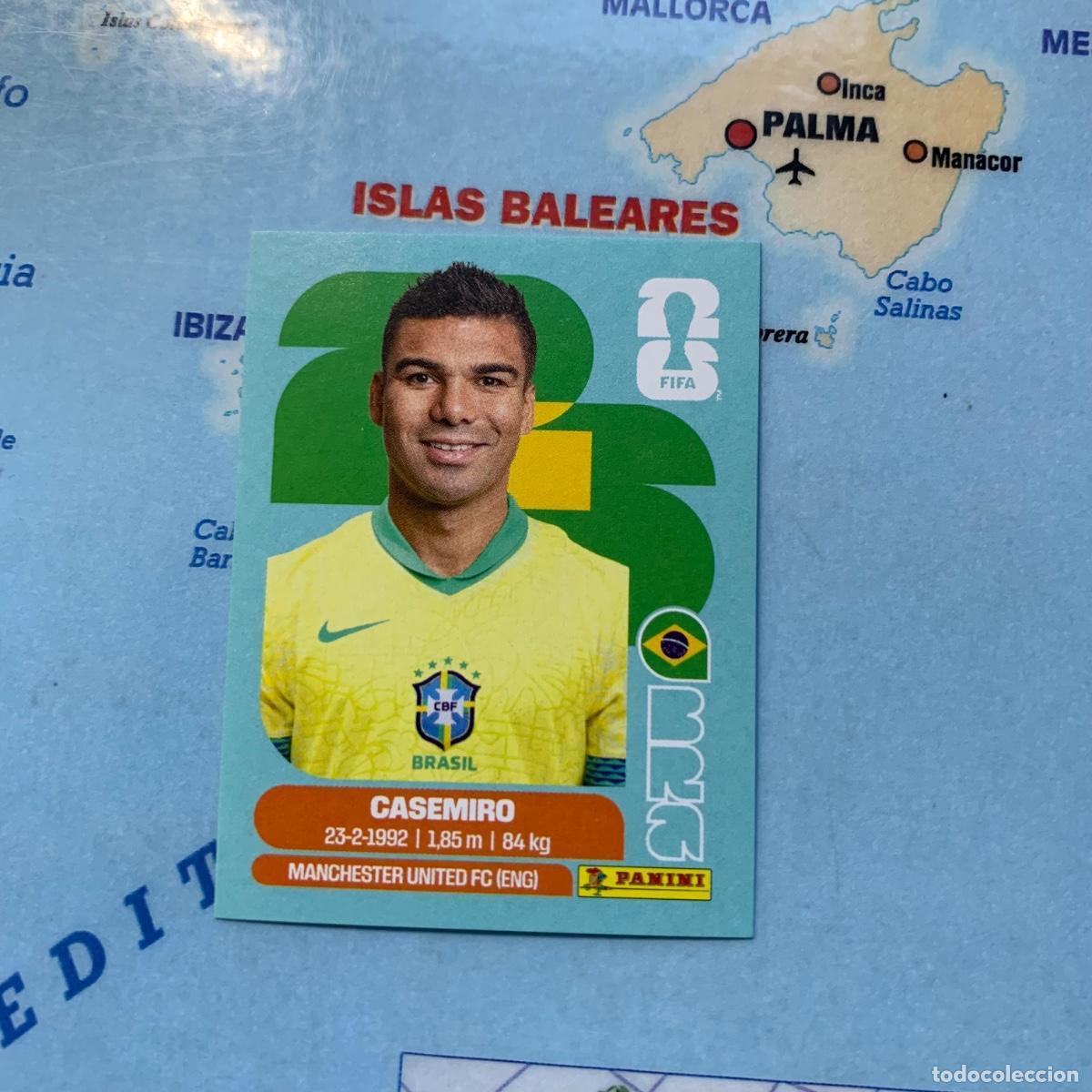Cromos de F&uacute;tbol: Casemiro n&uacute;mero 10 de Brasil cromo panini Mundial Fifa World Cup 2026