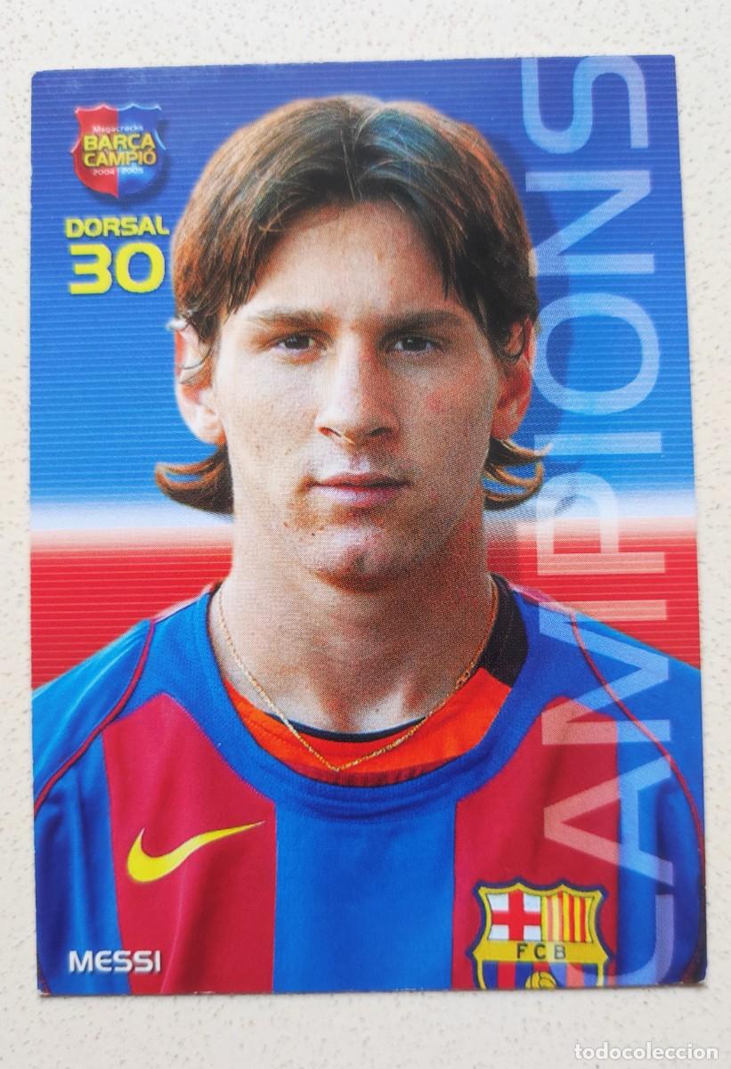 Cromos de F&uacute;tbol: Messi Rookie. FC Barcelona. Cromo 2004-2005 #35. Colecci&oacute;n Panini Bar&ccedil;a Campi&oacute;