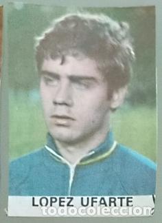 Cromos de F&uacute;tbol: L&oacute;pez Ufarte (R. Sociedad) Los 25 Internacionales de Espa&ntilde;a (Caramelos Pez) Mundial 82