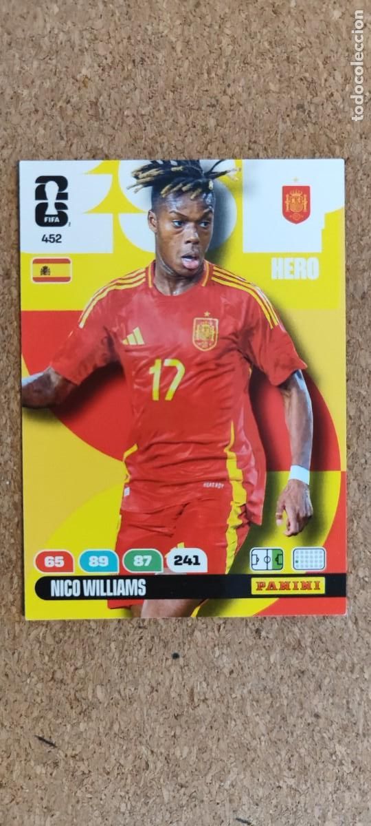 Cromos de F&uacute;tbol: ADRENALYN XL FIFA WORLD CUP 2026 CARD NICO WILLIAMS ESPA&Ntilde;A # 452 PANINI