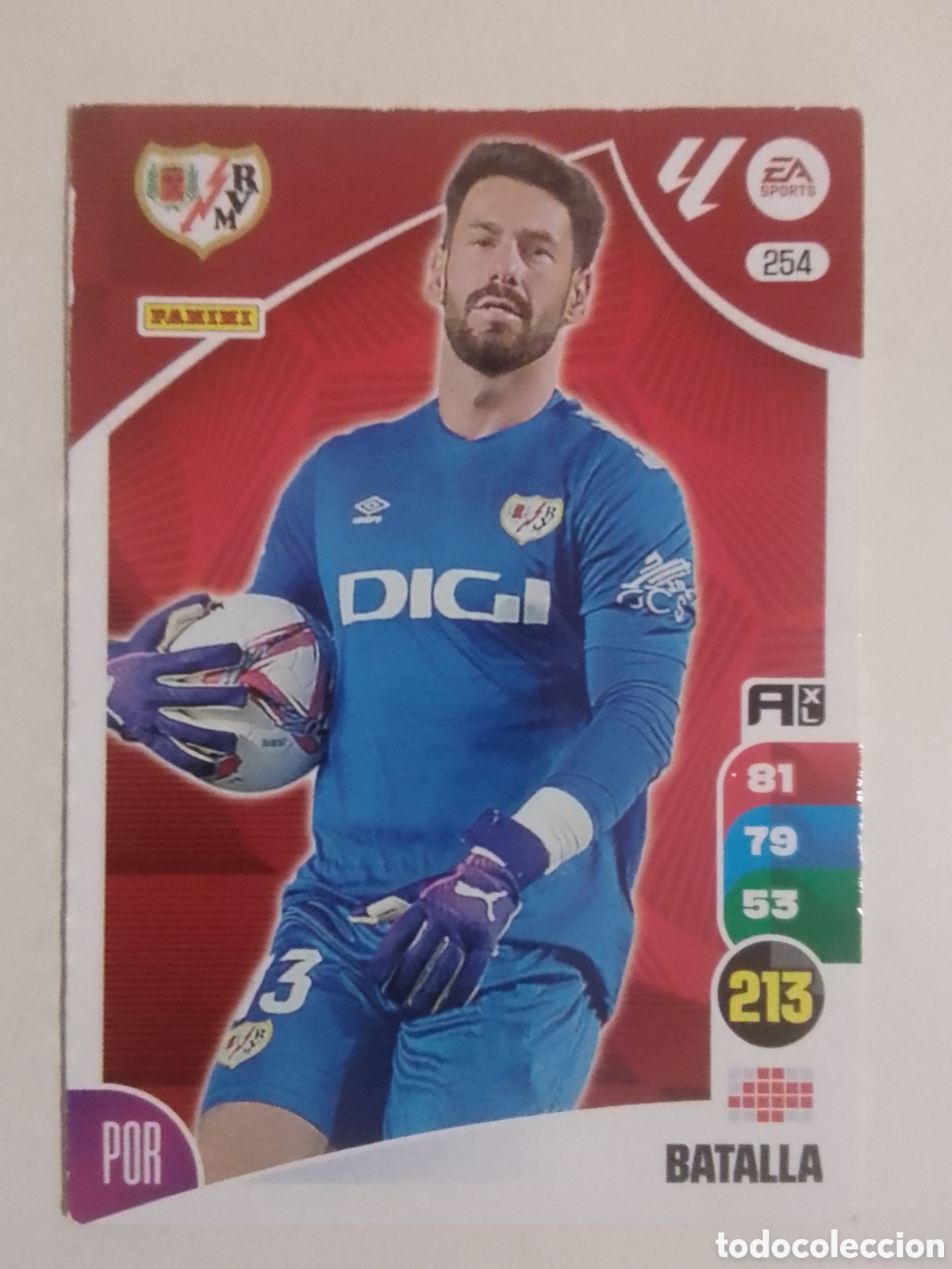 Cromos de F&uacute;tbol: Adrenalyn XL 2024-25 n&deg; 254 Batalla &bull; Rayo Vallecano.