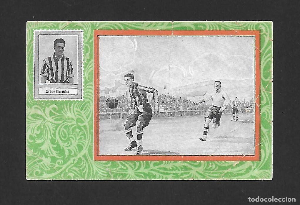 Cromos de F&uacute;tbol: CARMELO GOYENECHEA (ATHLETIC CLUB BILBAO), RETRATOS DE JUGADORES FUTBOL 1922 , SERIE B VERDE NUM.21