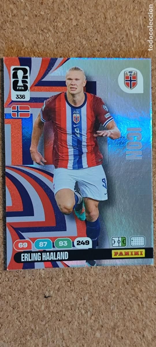 Cartes &agrave; collectionner de Football: ADRENALYN XL FIFA WORLD CUP 2026 CARD ICON HAALAND NORUEGA # 336 PANINI