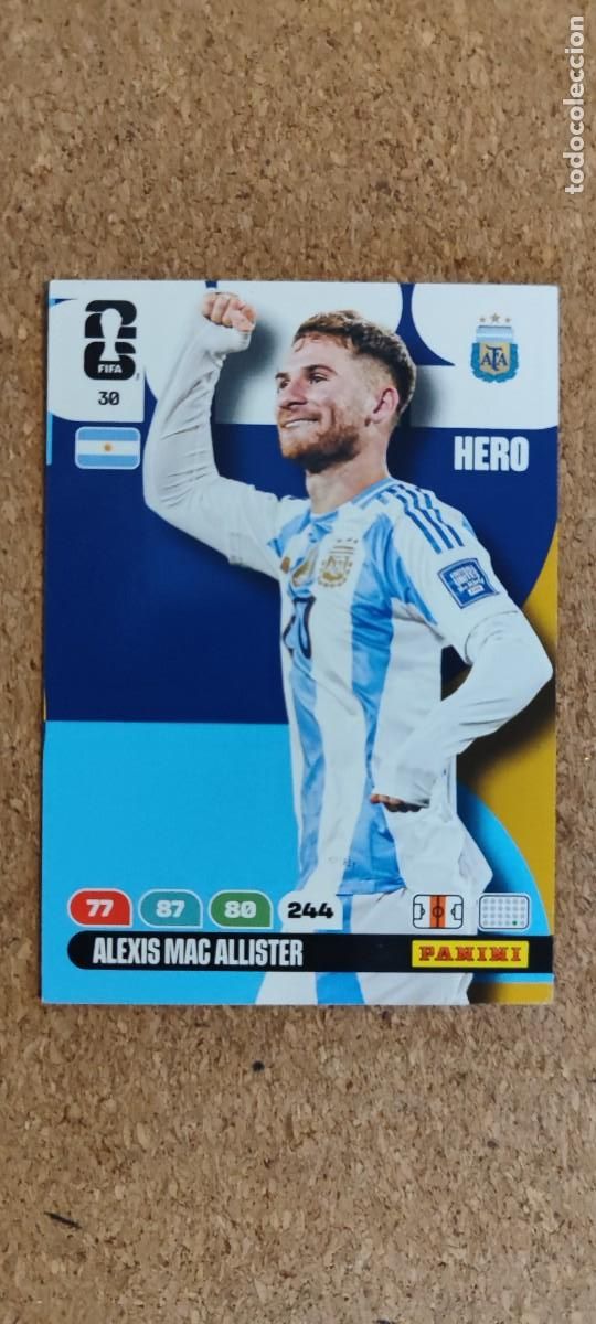 Cartes &agrave; collectionner de Football: ADRENALYN XL FIFA WORLD CUP 2026 CARD MAC ALLISTER ARGENTINA # 30 PANINI
