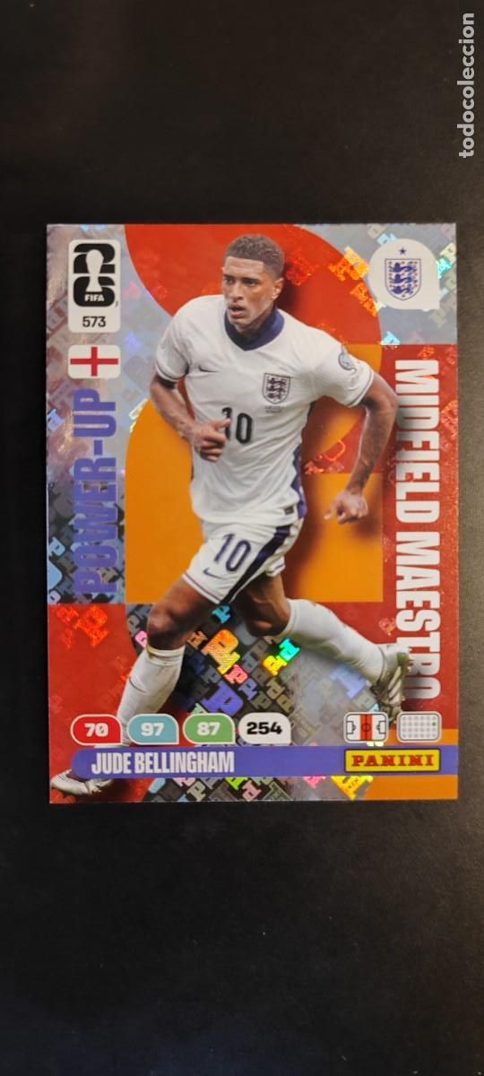 Cartes &agrave; collectionner de Football: ADRENALYN XL FIFA WORLD CUP 2026 CARD POWER-UP BELLINGHAM INGLATERRA # 573 PANINI