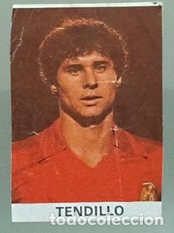 Cromos de F&uacute;tbol: Tendillo (Valencia C. F.) Los 25 Internacionales de Espa&ntilde;a (Caramelos Pez) Mundial 82
