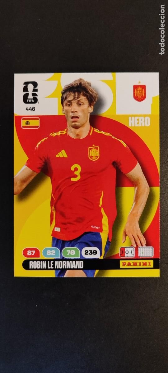 Cartes &agrave; collectionner de Football: ADRENALYN XL FIFA WORLD CUP 2026 CARD LE NORMAND ESPA&Ntilde;A # 446 PANINI