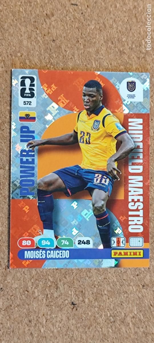 Cromos de F&uacute;tbol: ADRENALYN XL FIFA WORLD CUP 2026 CARD POWER-UP CAICEDO ECUADOR # 572 PANINI