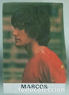 Cromos de F&uacute;tbol: Marcos (At. Madrid) Los 25 Internacionales de Espa&ntilde;a (Caramelos Pez) Mundial 82