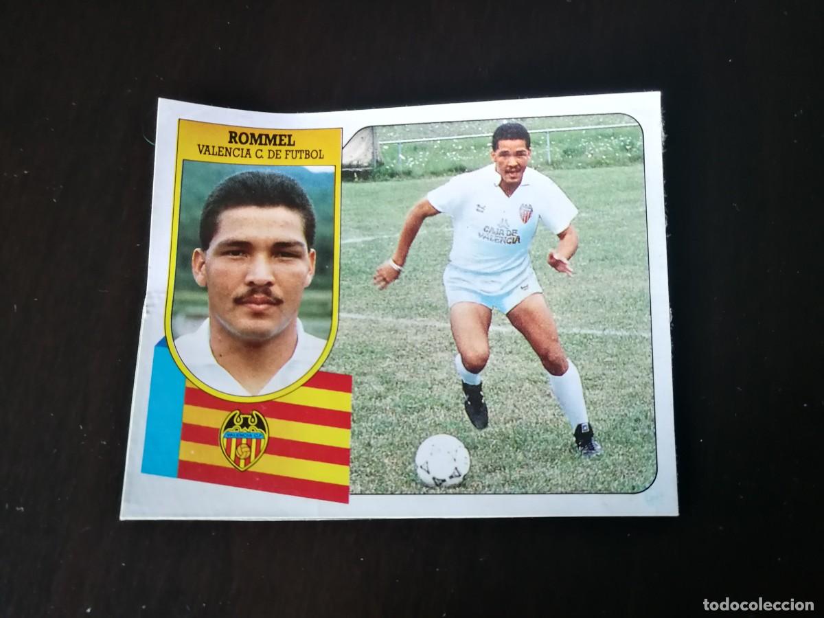 Cromos de F&uacute;tbol: Romel Coloca Valencia CF, Editorial Este 91/92, cromo de pegatina despegado