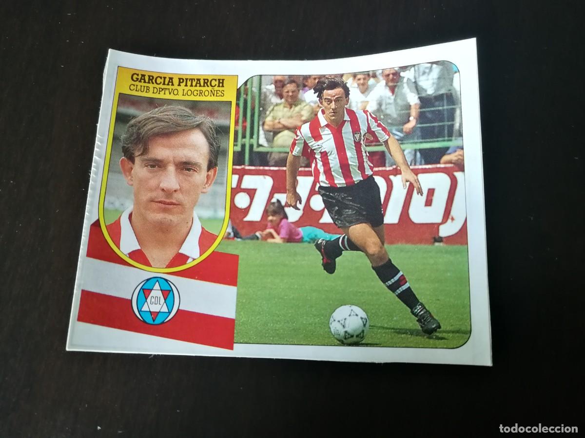 Cromos de F&uacute;tbol: Garc&iacute;a Pitarch Coloca CD Logro&ntilde;es , Editorial Este 91/92, cromo de pegatina despegado