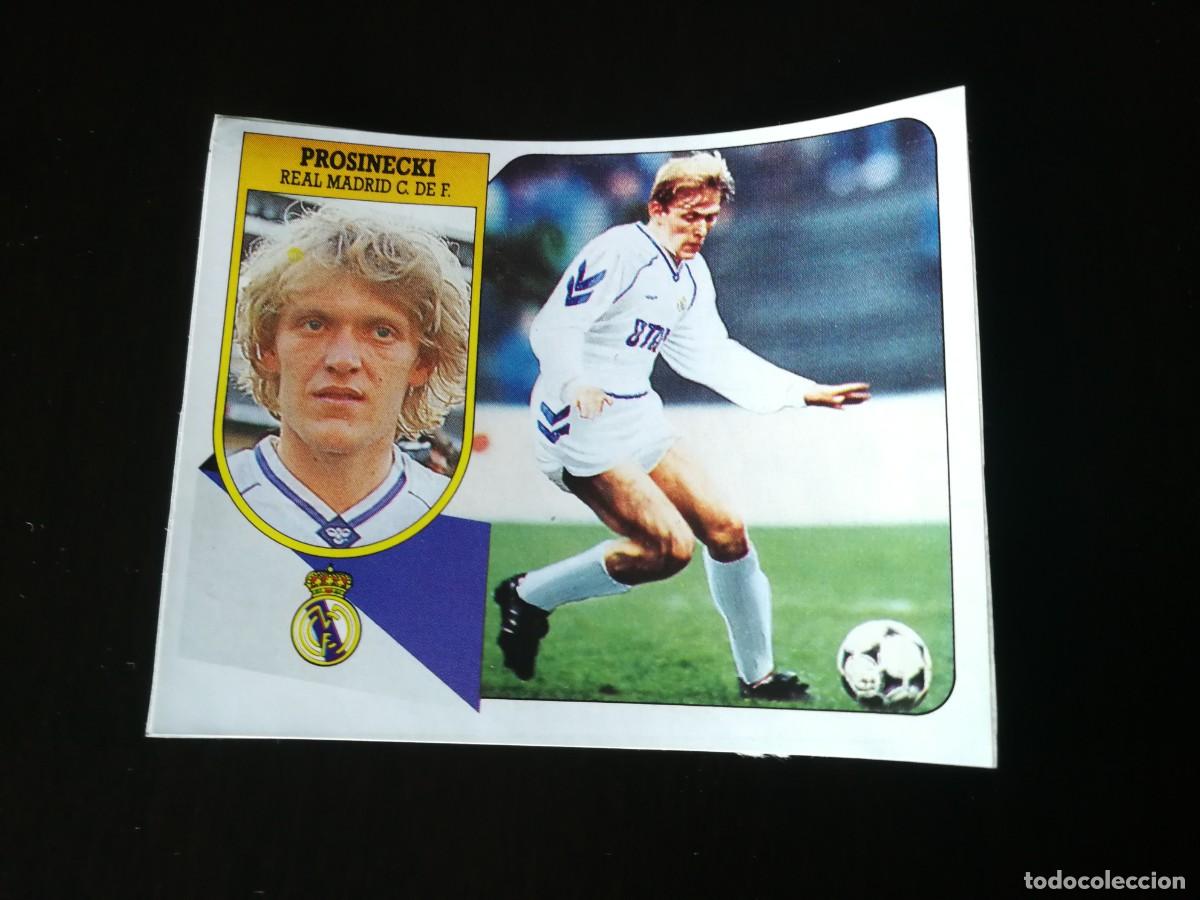 Cromos de F&uacute;tbol: Prosinecki Coloca Real Madrid , Editorial Este 91/92, cromo de pegatina despegado