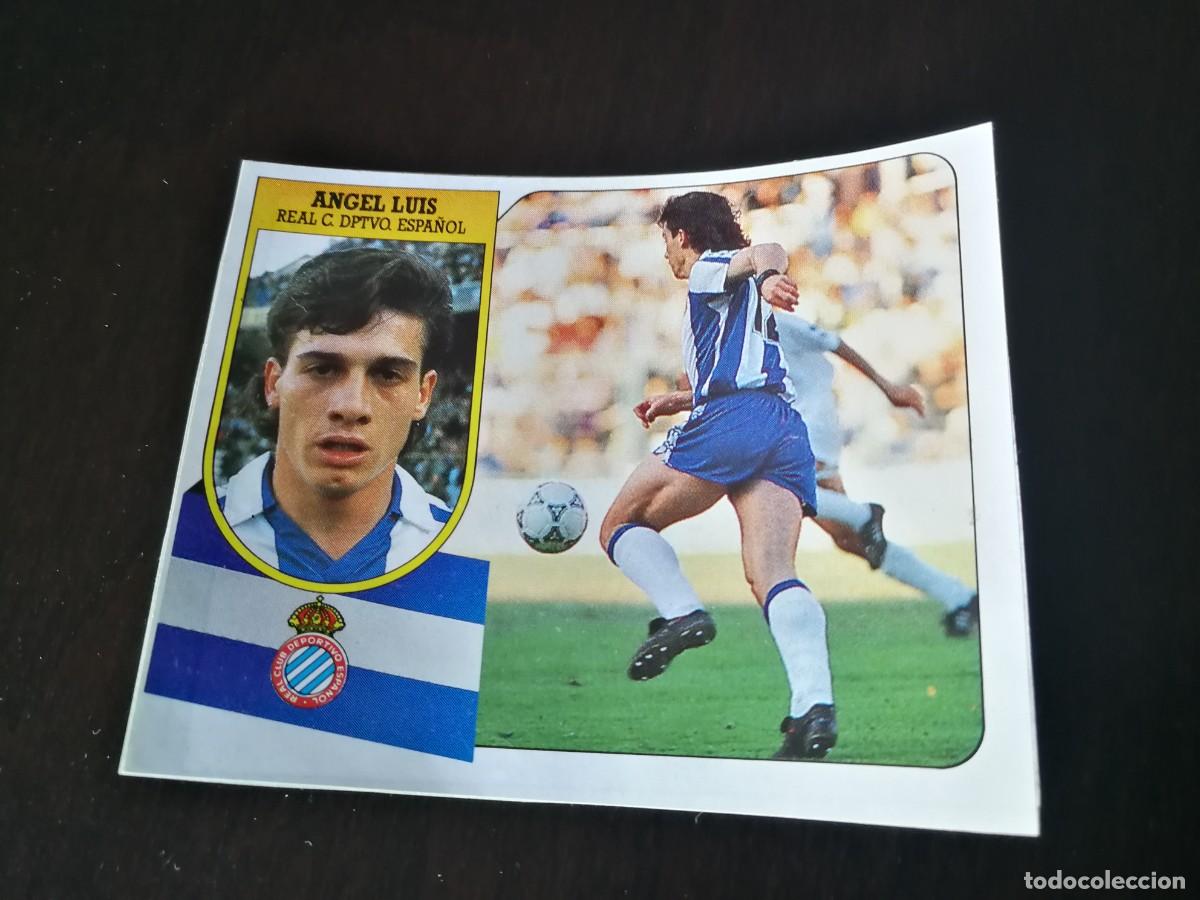 Cromos de F&uacute;tbol: Angel Luis RCD Espa&ntilde;ol, versi&oacute;n, Editorial Este 91/92, cromo de pegatina despegado