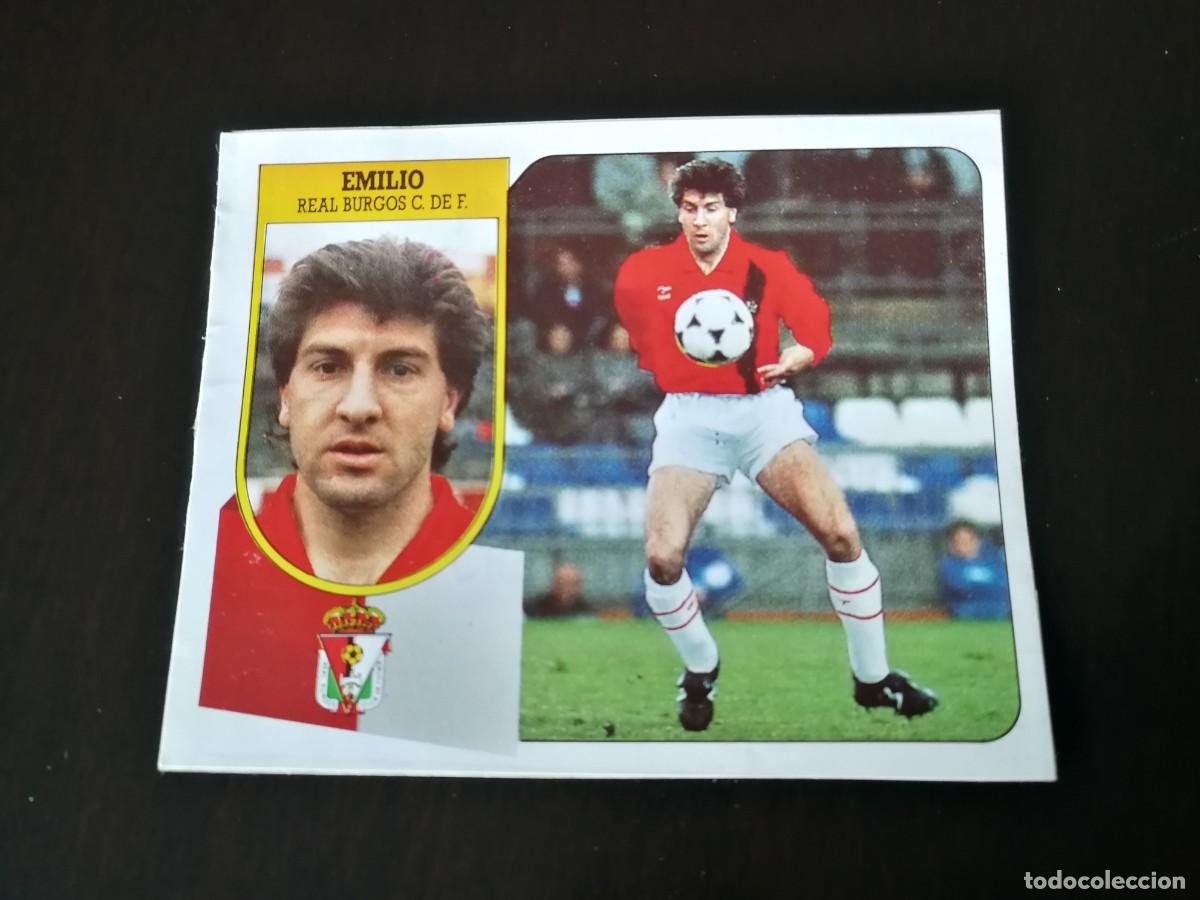 Cromos de F&uacute;tbol: Emilio Coloca Real Burgos Editorial Este 91/92, cromo de pegatina despegado