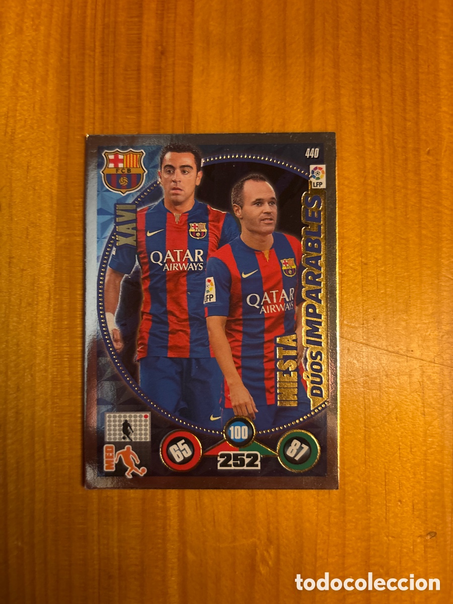 Cromos de F&uacute;tbol: Xavi e Iniesta D&uacute;os Imparables 2014/15