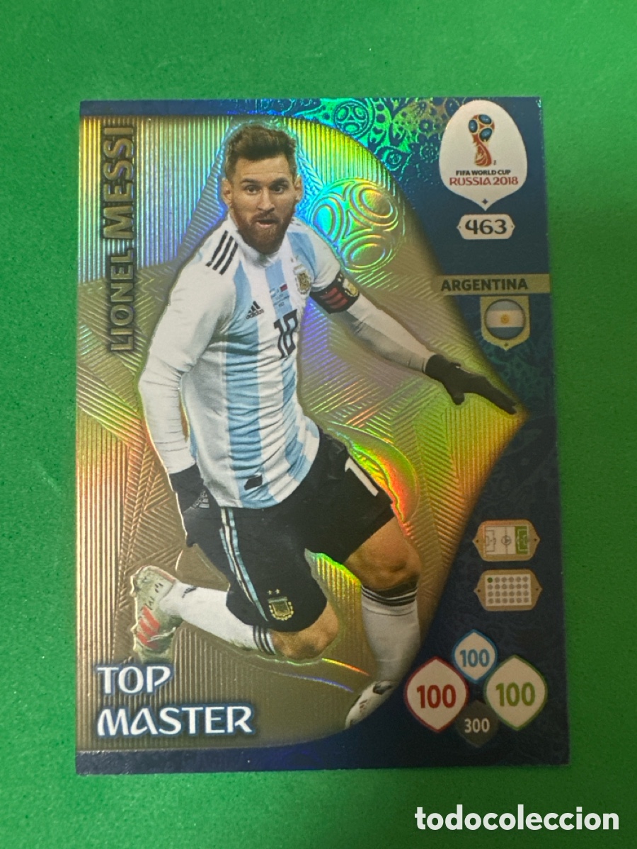 Cromos de F&uacute;tbol: LIONEL MESSI (ARGENTINA) TOP MASTER ADRENALYN MUNDIAL RUSIA 2018 TRADING CARD PANINI