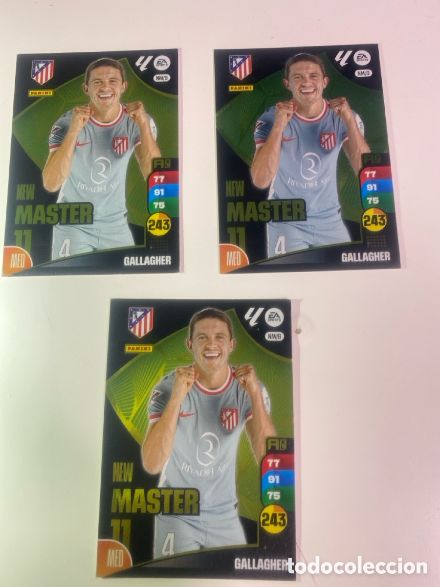 Cromos de F&uacute;tbol: New M&aacute;ster 11 Gallagher 3 cromos